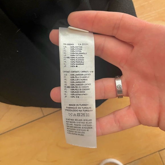 NWOT - Diesel Lambskin Sleeves Heavy L-Mifun Biker Hoodie - Picture 6 of 7